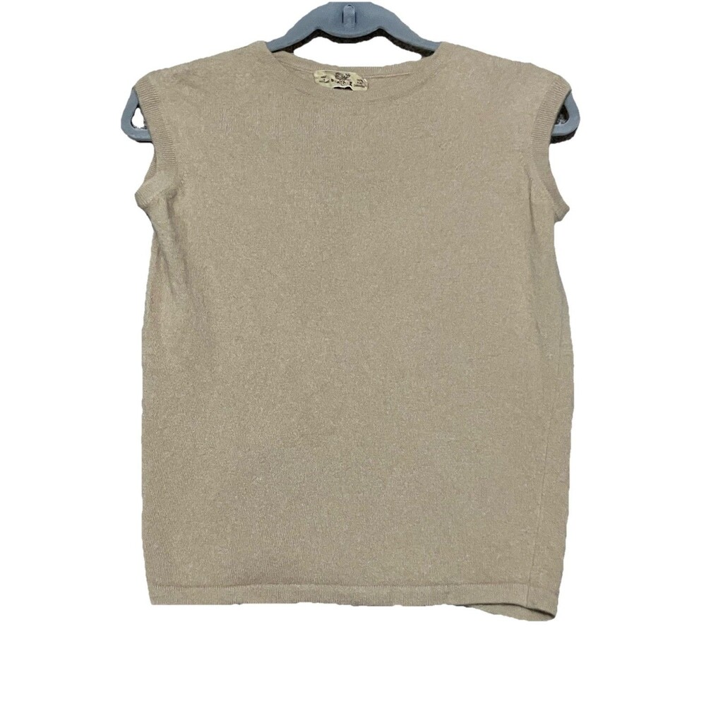 VTG Braemar Scotland Cashmere Vest Tan Beige Preppy Academia Vest Small